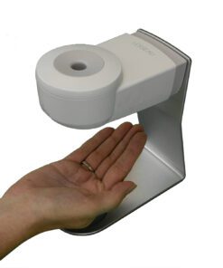 automatisch vrijstaande zeepdispenser wit van Lesseau