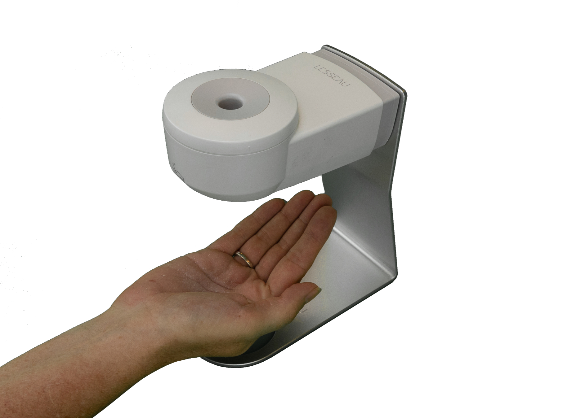 automatisch vrijstaande zeepdispenser wit van Lesseau