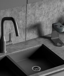 zwart zeepdispenser losstaand met sensor keuken