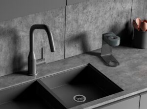 zwart zeepdispenser losstaand met sensor keuken