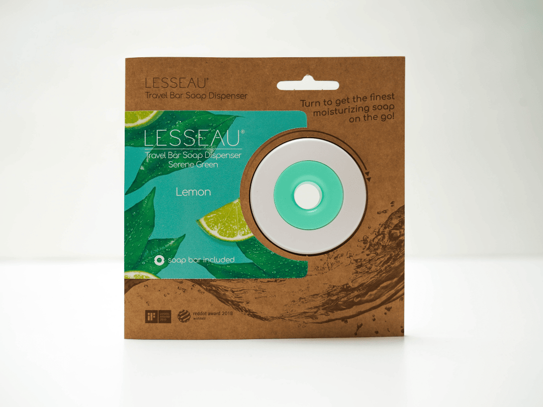 Booklet Travel Zeepdispenser Serene Green Front