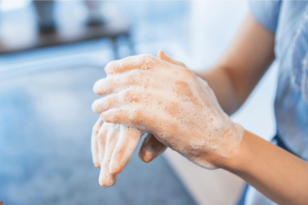 Handen wassen met Lesseau blokzeep