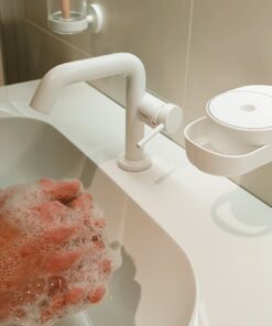 Handmatige zeepdispenser wit