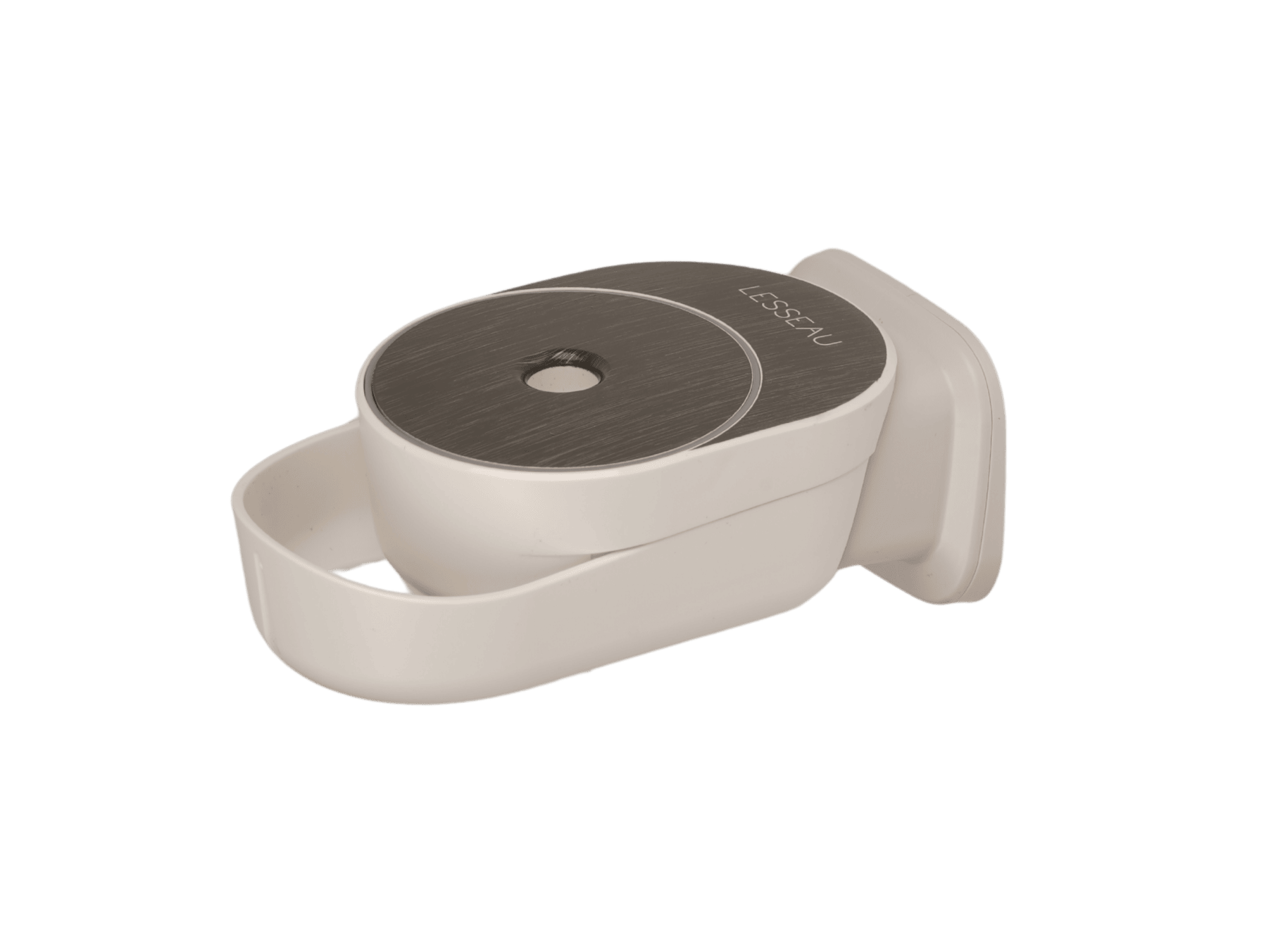 Handmatige zeepdispenser | wit | Brushed Graphite Look