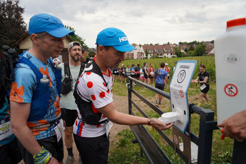Men with Lesseau x UTMB Bar Soap Dispenser